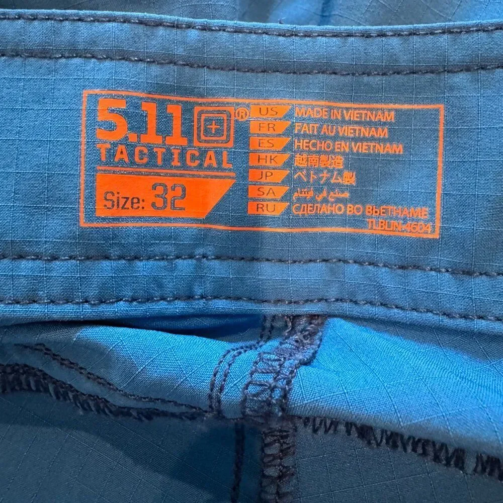 5.11 Tactical Blue Board Shorts Men’s 32 Swim Trunks Surf Outdoor Quick Dry
